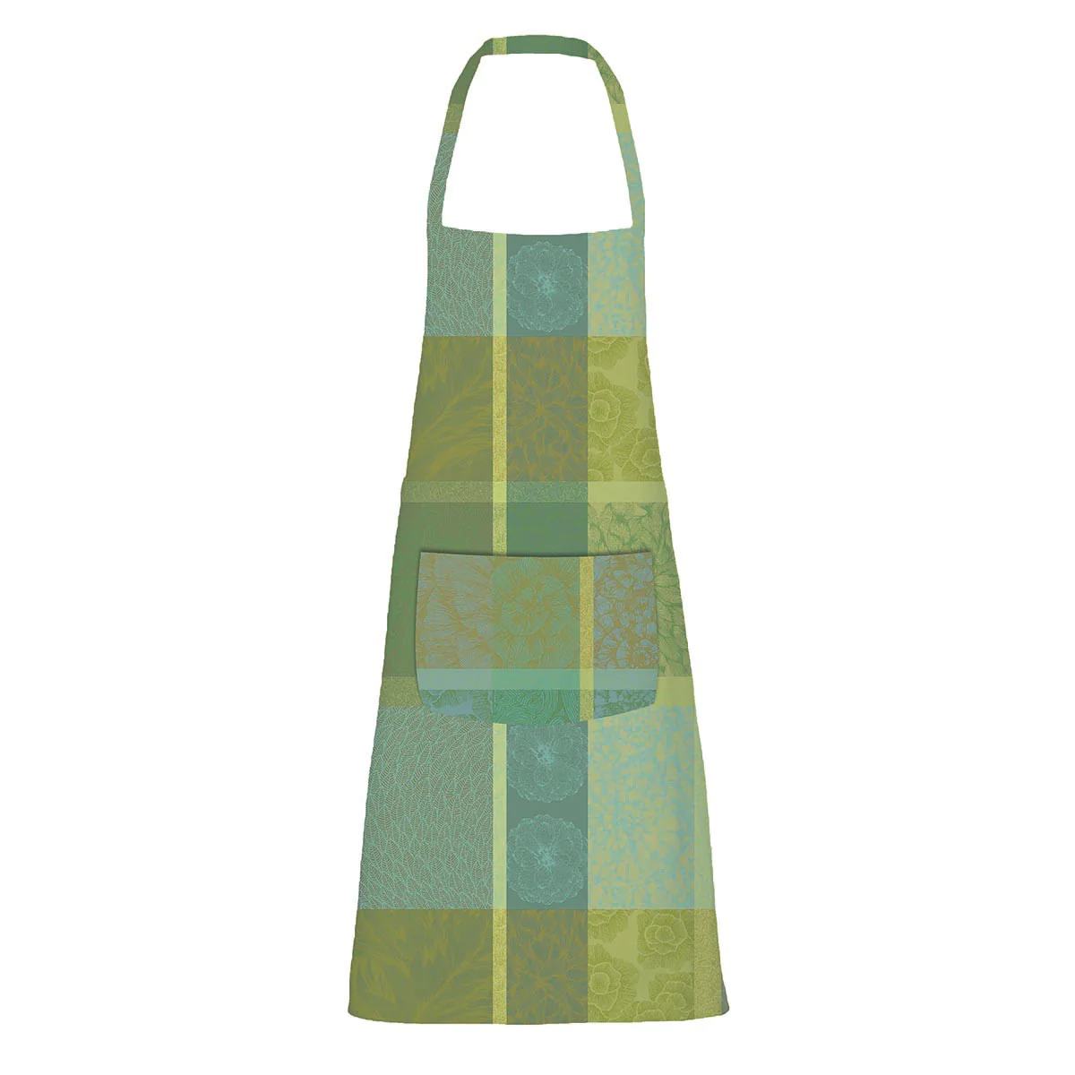 Tablier enduit imperméable pur coton vert 75x85 Garnier Thiebaut