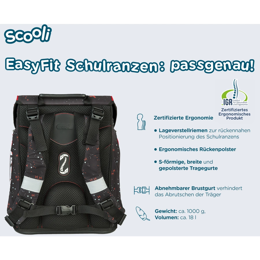 Scooli EasyFit Schulranzen-Set Star Wars, 5-teilig