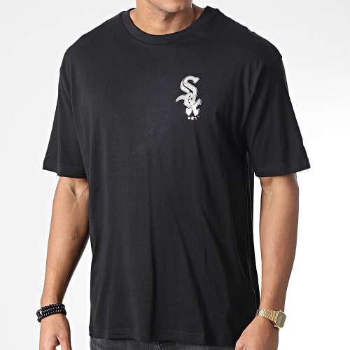 Tee Shirt Metallic Chicago White Sox Noir Argenté