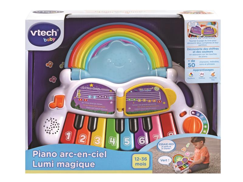 Vtech Musikspielzeug Piano arc en ciel Lumi magique -FR- Bunt leuchtendes Babyklavier zum Musizieren und Lernen