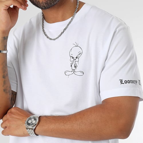 Tee Shirt Oversize Large Angry Tweety Blanc