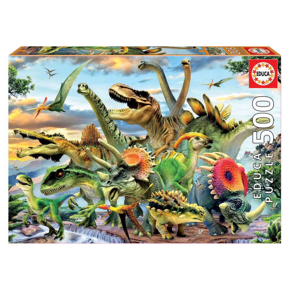 PUZZLE 500 PIECES DINOSAURES