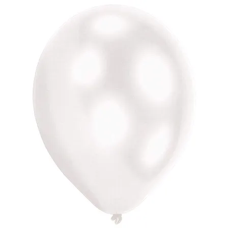 amscan LED Latexballon Set, Weiß 5 Stück