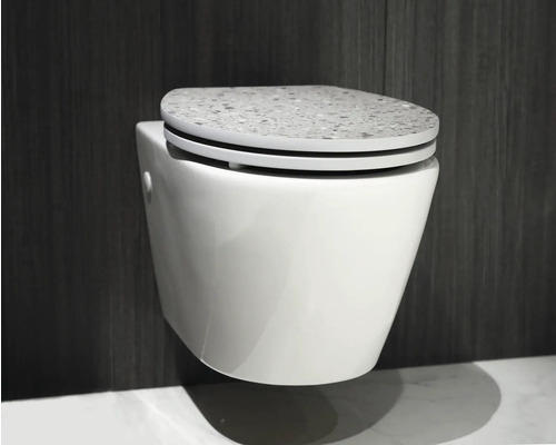 form&style toiletzitting Agrigan Terazzo decor licht zacht verlagingsmechanisme