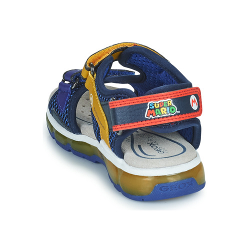 Geox - J SANDAL ANDROID BOY - Bleu / Jua/ Rouge