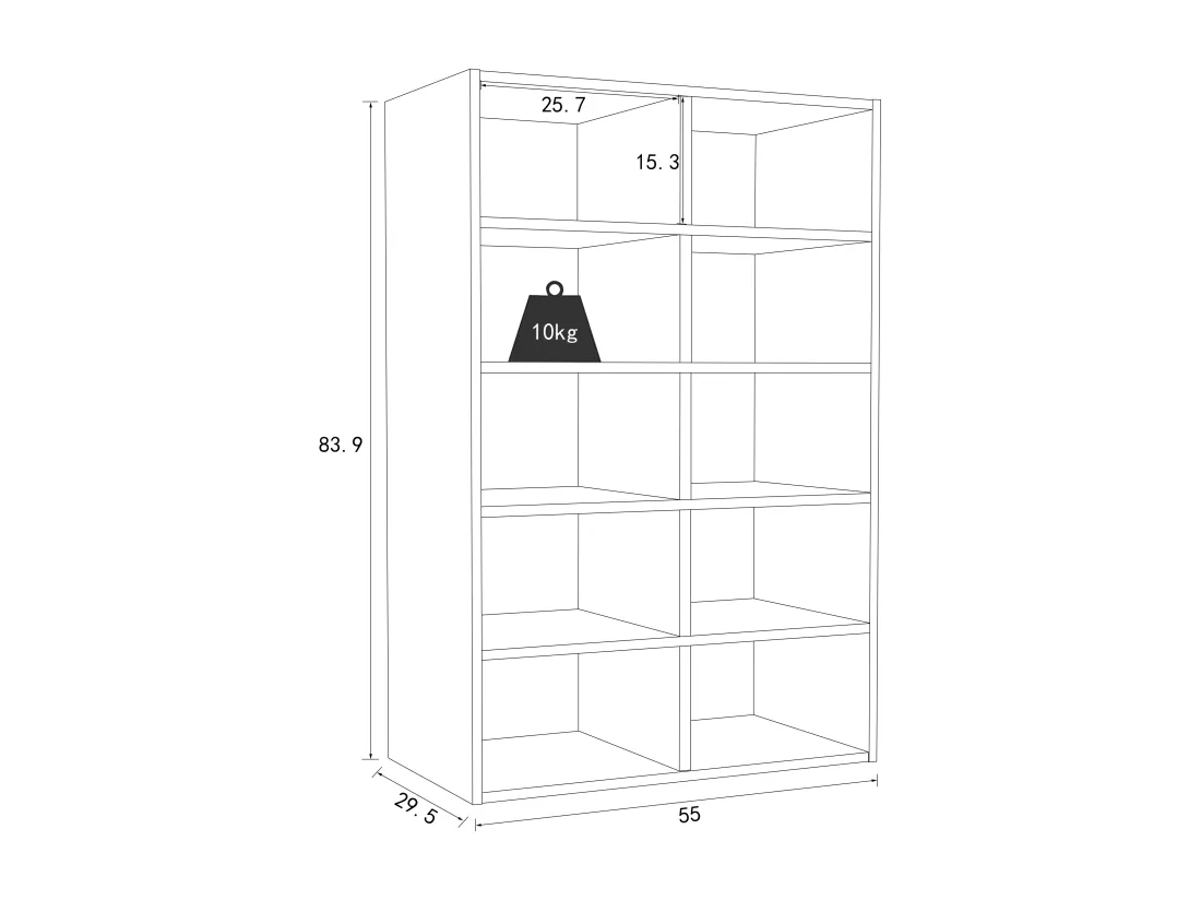 Étagère Armoire à chaussures Étagère à chaussures Hinsol M