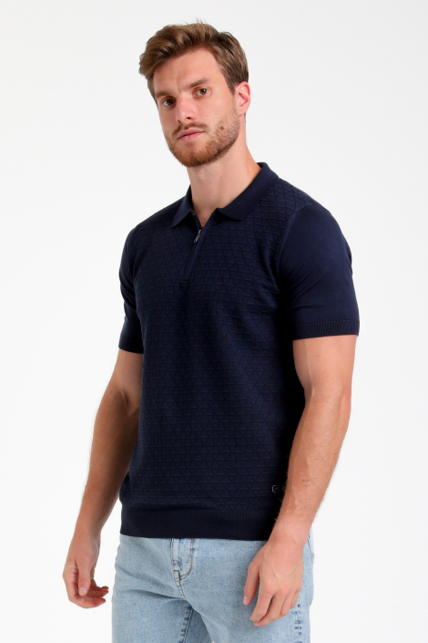 Gabbiano blauwe heren polo