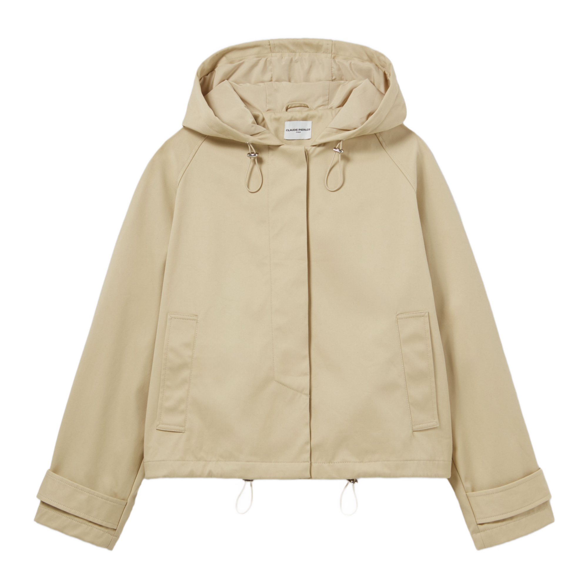 Parka légère à capuche en coton | Beige