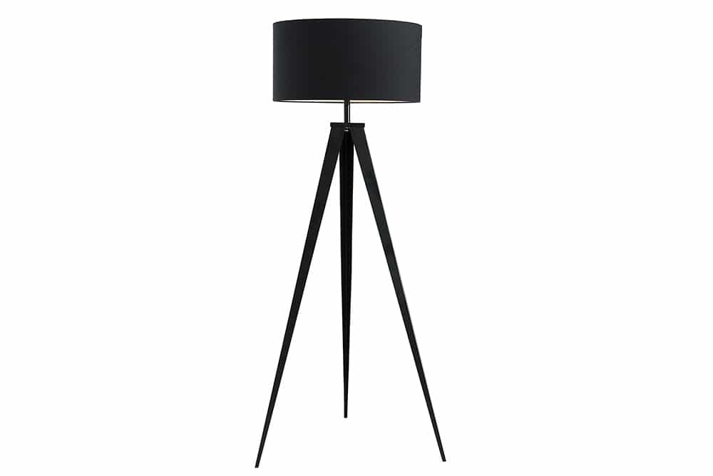 Elegante Stehlampe TRIPOD 145cm schwarz Retro Stehleuchte