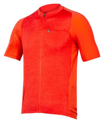 Maillot Manches Courtes Enfant Endura GV500 Reiver Paprika Orange