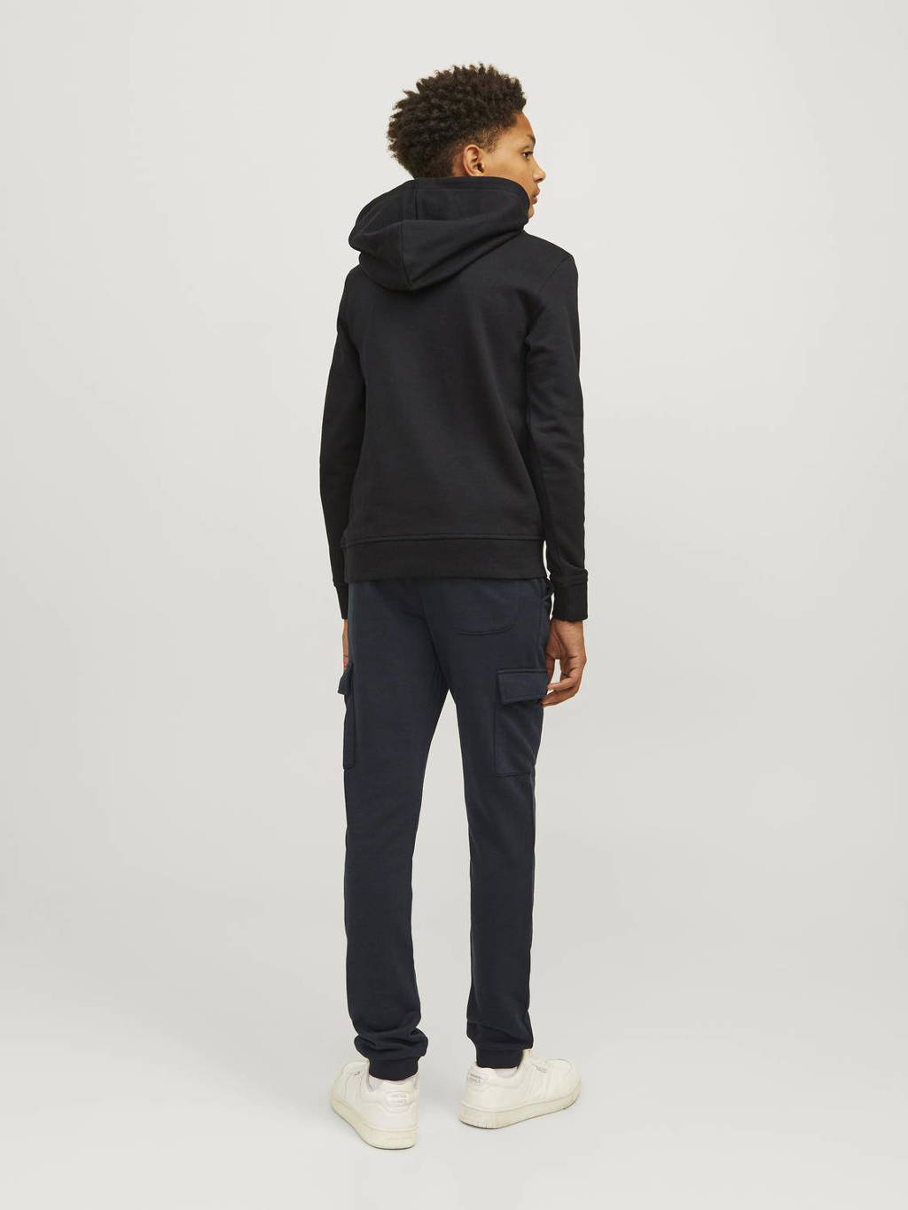 JACK & JONES hoodie JJESWIFT met printopdruk zwart