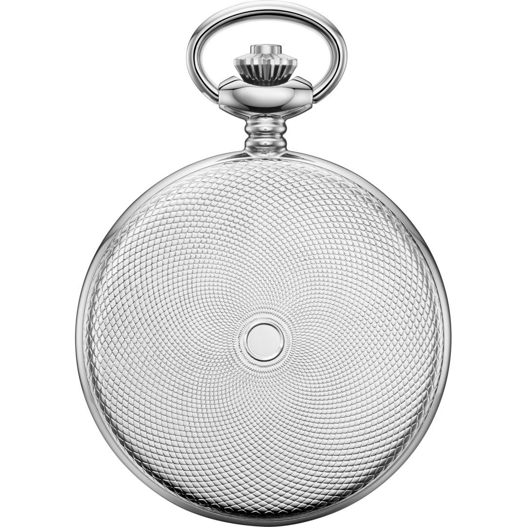 Aerowatch Taschenuhr Savonnette Quartz Silbrig Ø 47.50mm
