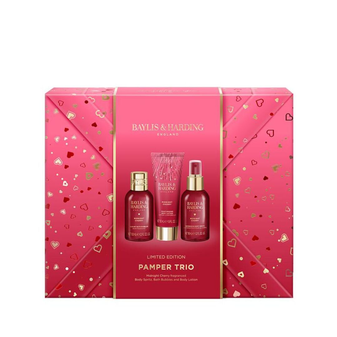 Midnight Cherry Gift Wrapped Pamper Trio Gift Set - 1un
