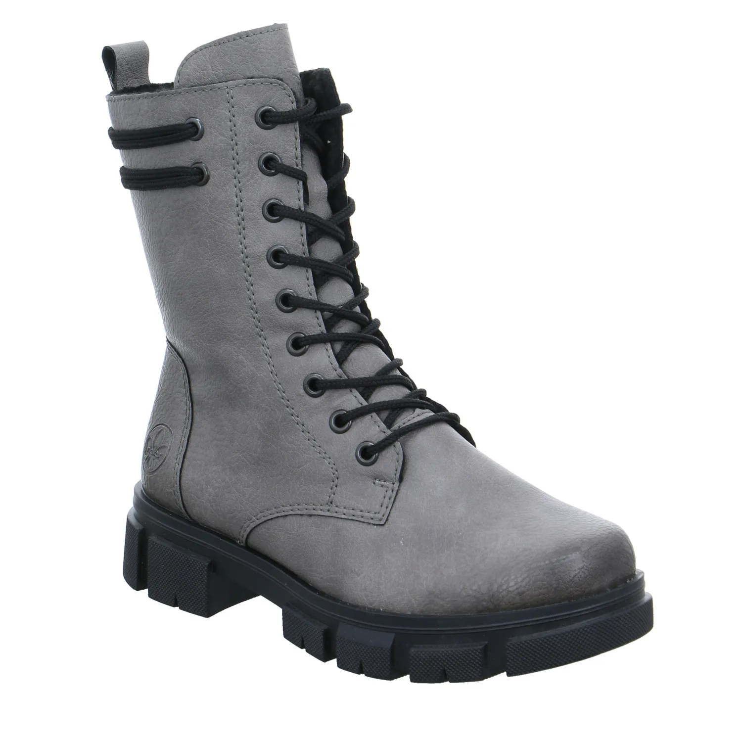 RIEKER Boot Grau Lederimitat