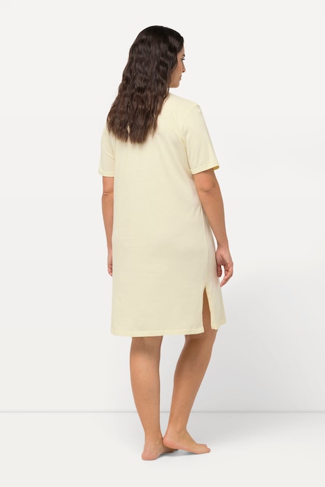 Bigshirts, 2er-Pack, Pfirsich, Rundhals/ Henley, Halbarm