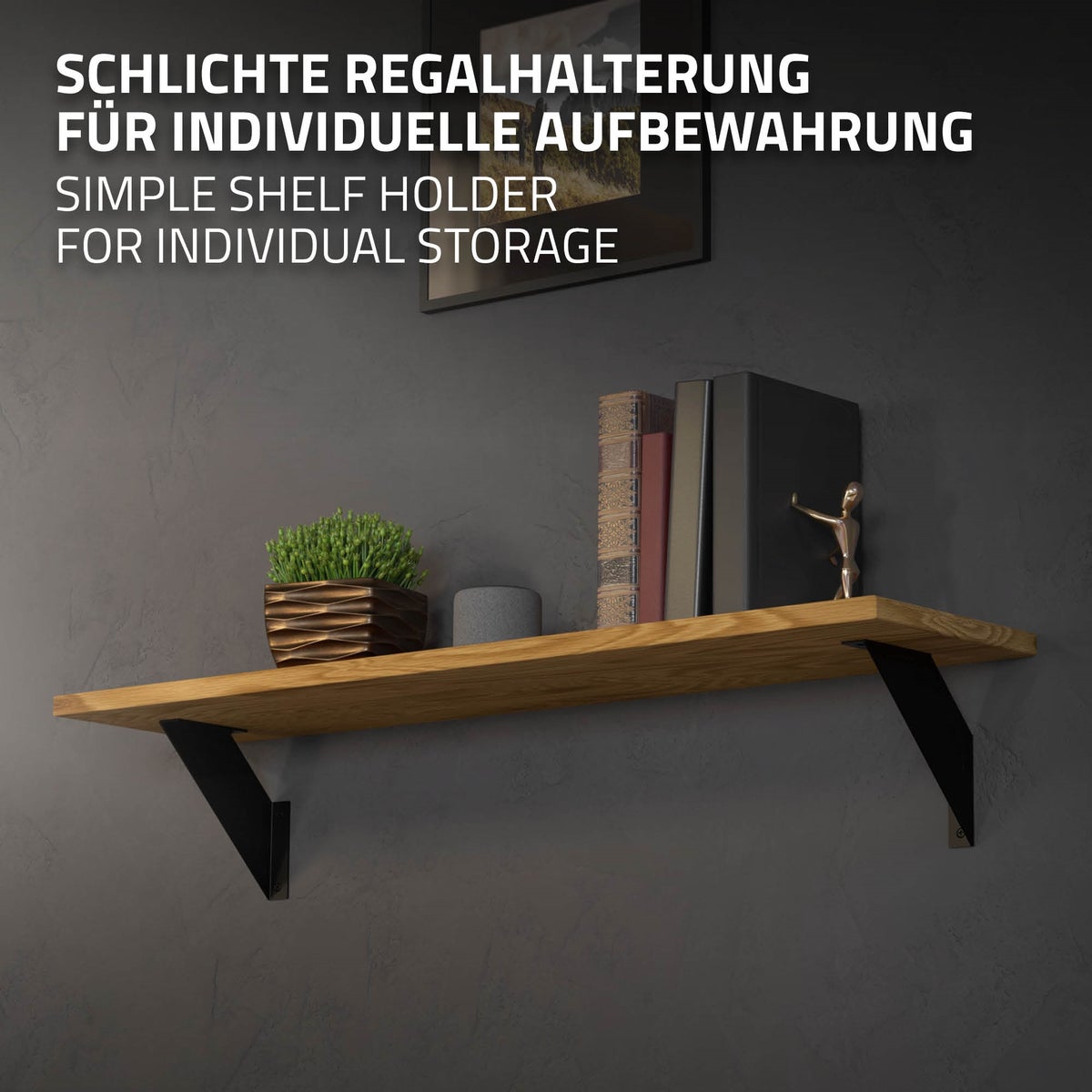 ML-Design 8-delige plankdragerset, 20 cm, zwart, metaal, driehoekige plankdragers, zwevende plankhoeken, wandmontage, 90° wandmontage, plankdrager, wandplank, wandconsole, hangende plank, plankdrager