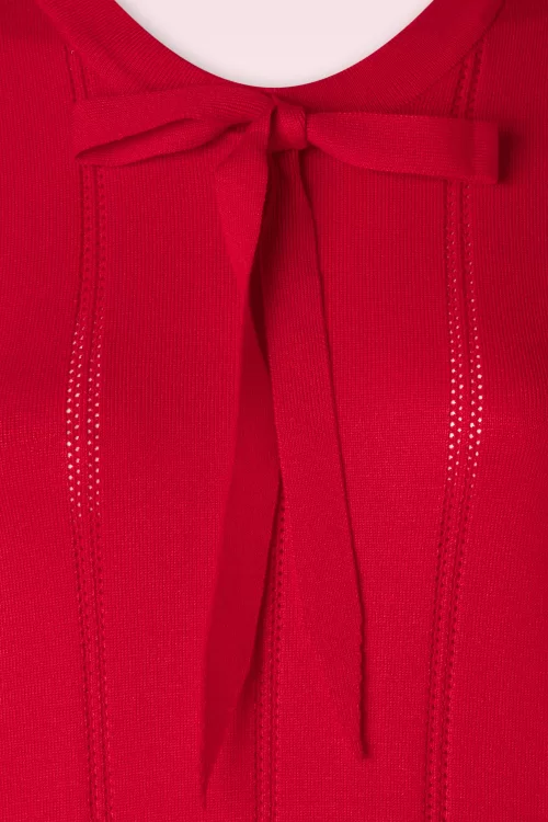 Hearts & Roses Shelly gebreide trui in rood