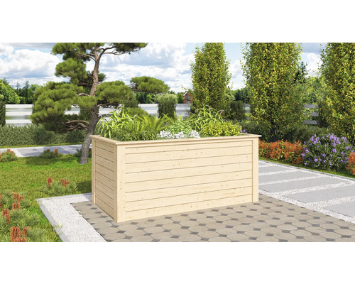 Verhoogd bed klassiek Karibu 1 209 x 111 x 92 cm naturel