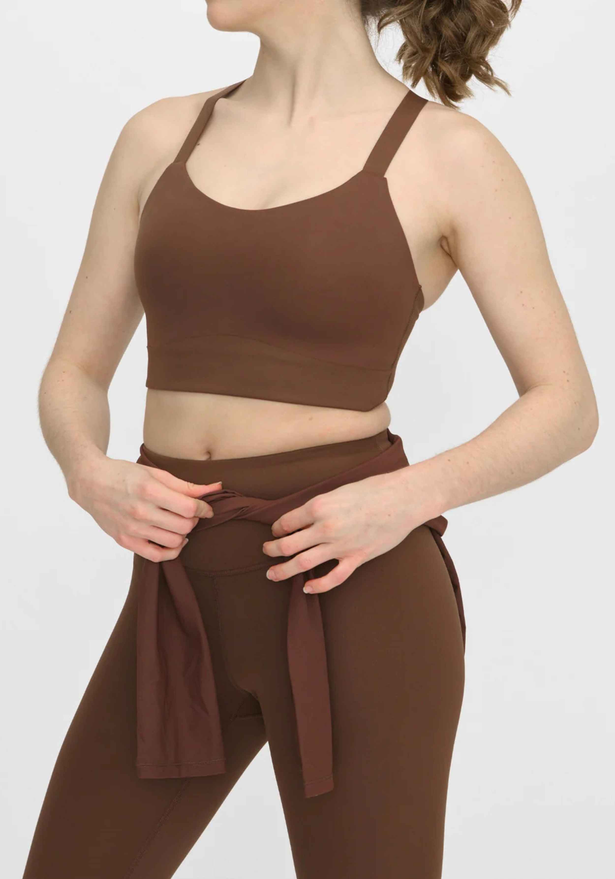Organic Basics Sport-BH Active Cross Back Walnut