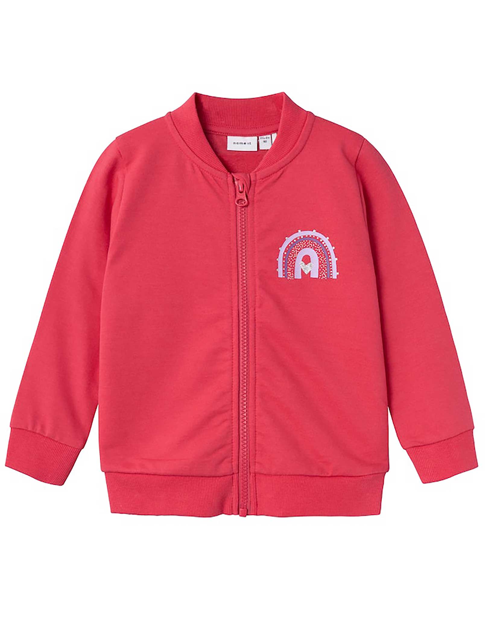 Sweatjacke NMFBELLA RAINBOW in rethink pink