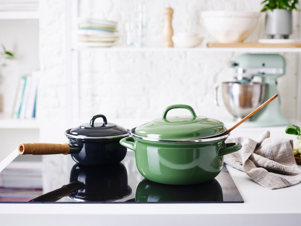 Indigo steelpan met deksel Green