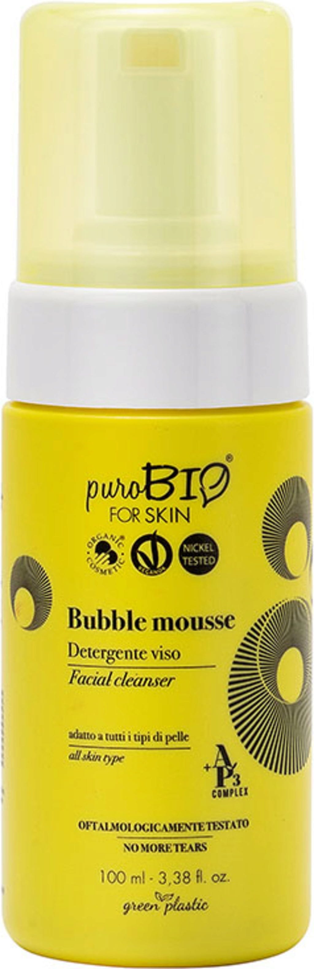 puroBIO cosmetics  forSKIN AP3 Bubble Mousse Facial Cleanser, 100 ml