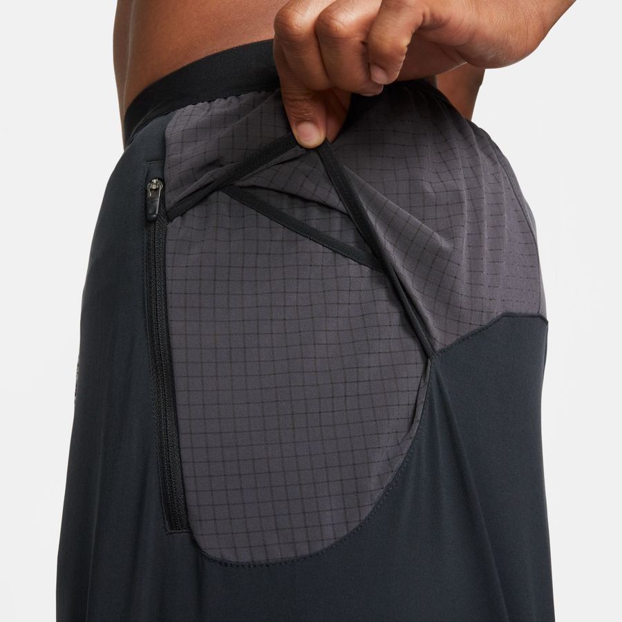 Nike Short Running Dri-FIT Trail Second Sunrise - Noir/Gris/Blanc