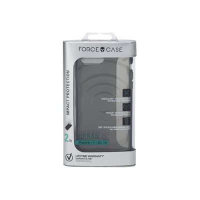Force Case Urban - Coque de protection pour iPhone 6+/6S+/7+/8+ - transparent/gris foncé