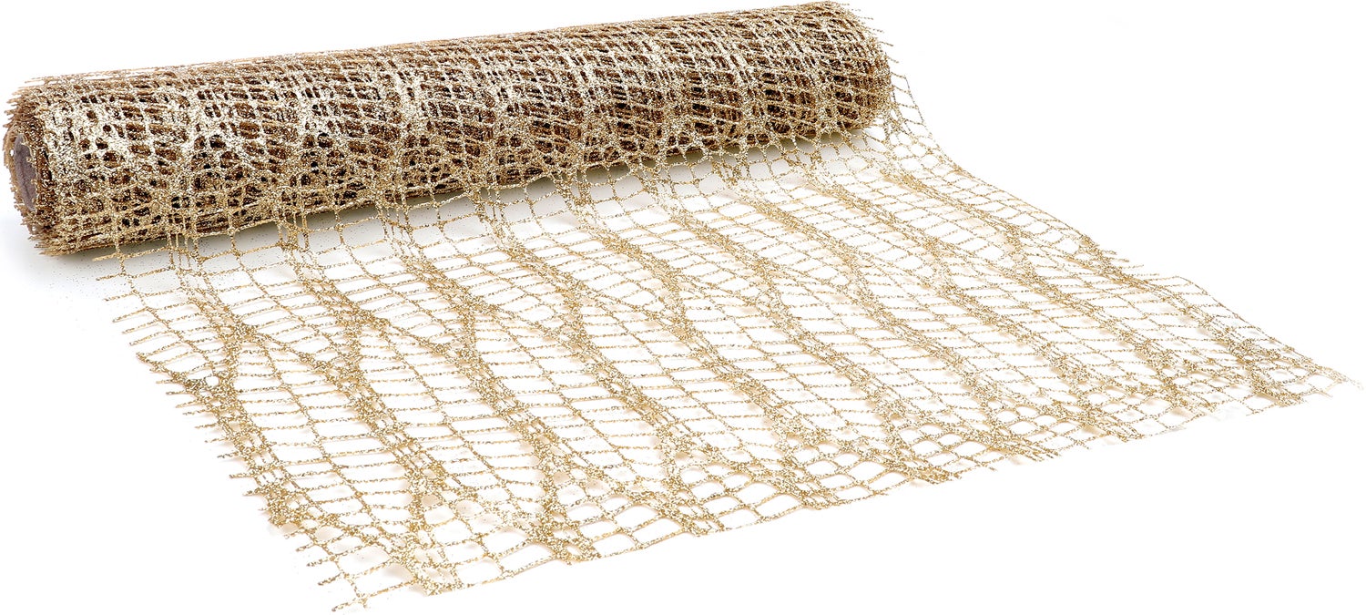 Vivant tafelloper Glister goud 300 x 28 cm