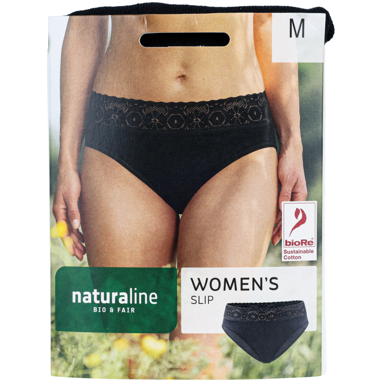 Naturaline Textil Damen Slip schwarz M