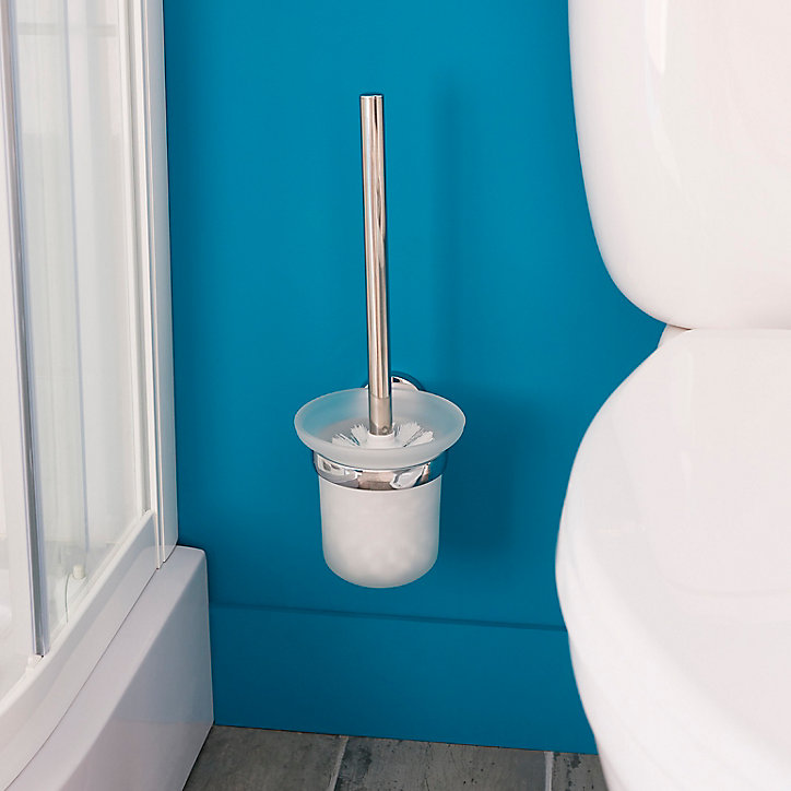 Brosse WC murale GoodHome Ormara argent chromé