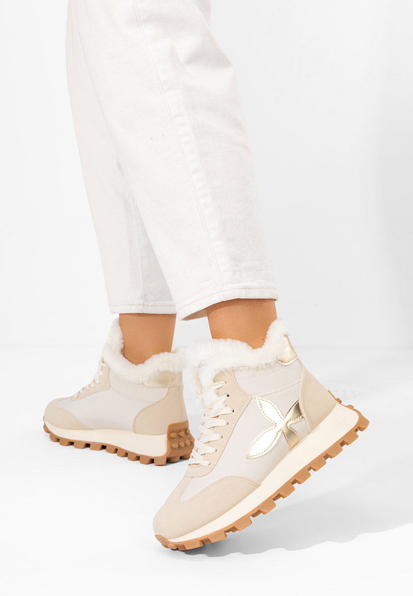 Baskets d'hiver pour femmes beige Ozia