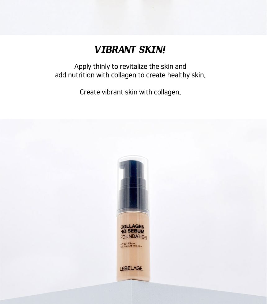 LEBELAGE - Collagen No Sebum Foundation Mini - 3 kleuren