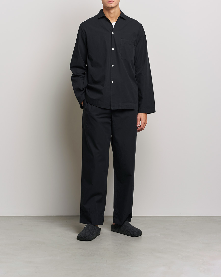 Tekla Poplin Pyjama Pants All Black