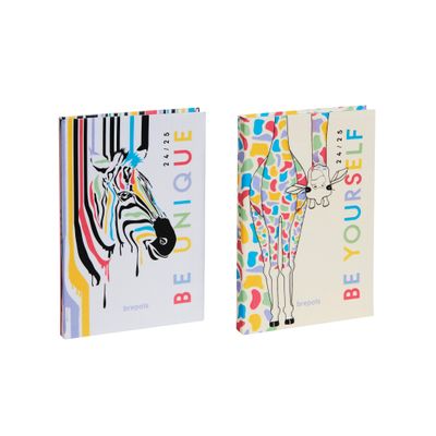 Agenda Pozootivity - 1 jour par page - 11,5 x 16,9 cm - différents modèles disponibles - Brepols
