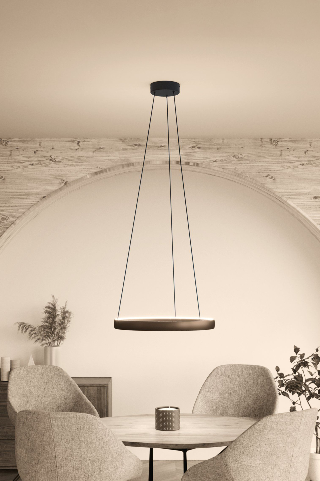 Hanglamp Trabuco LED brons