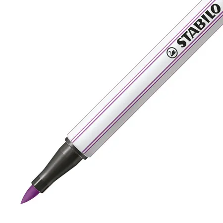 Premium-Filzstift mit Pinselspitze für variable Strichstärken - STABILO Pen 68 brush - ARTY - 10er Pack - mit 10 verschiedenen Farben