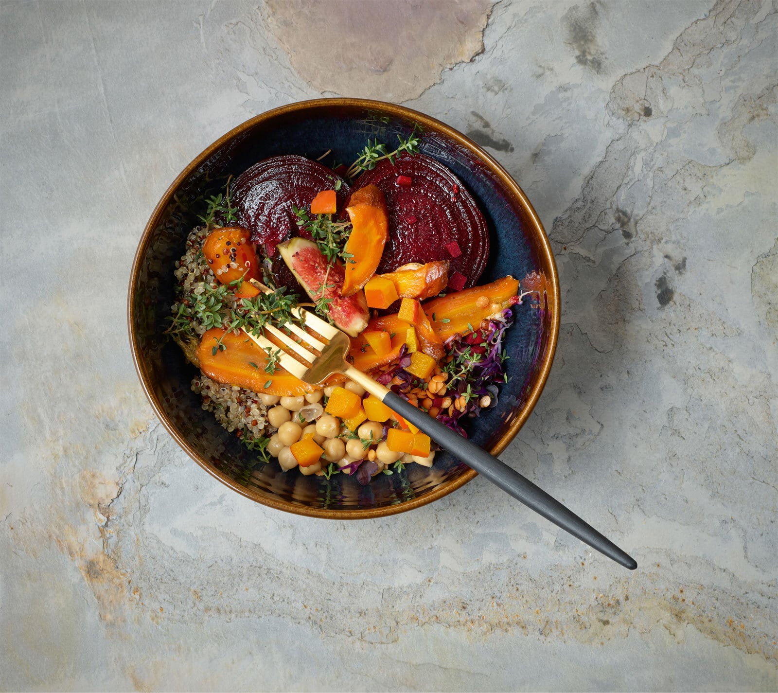 ASA Schale / Bowl POKE QUINOA 800 ml dunkelblau