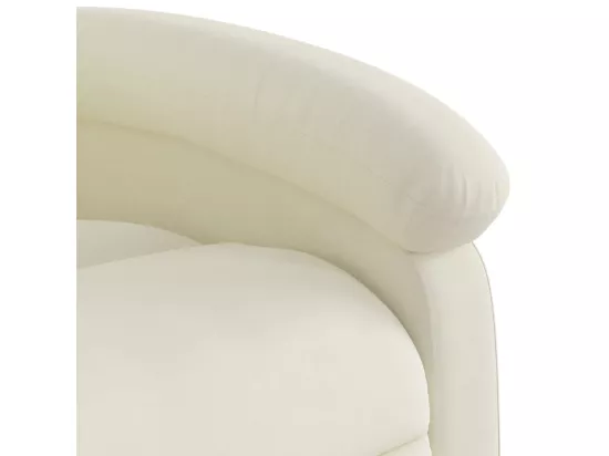 Fauteuil inclinable électrique Crème Velours