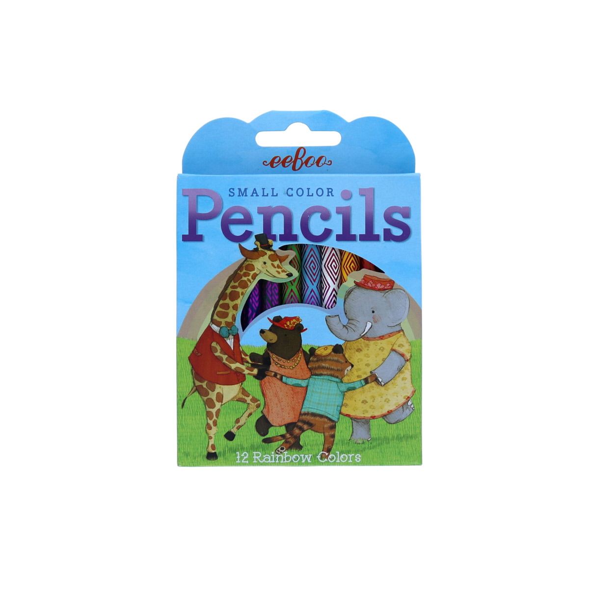 Lot de 12 mini crayons de couleurs arc-en-ciel Le petit Souk