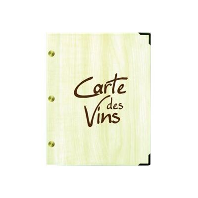 Bequet Authentic - Carte des vins rechargeable - 15 x 21,5 cm - imitation bois