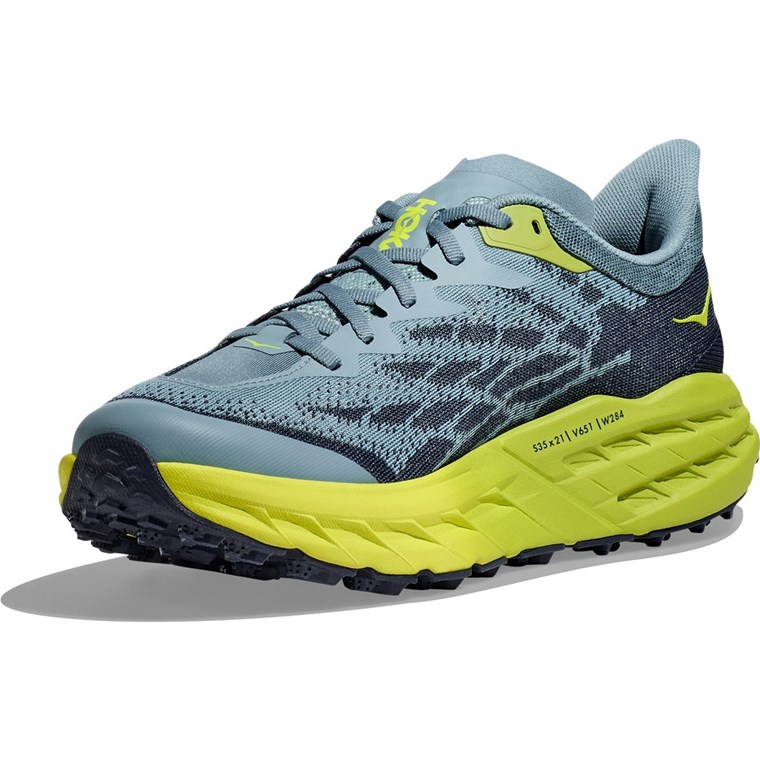 Hoka Speedgoat 5 Youth Stone Blue/Dark Citron