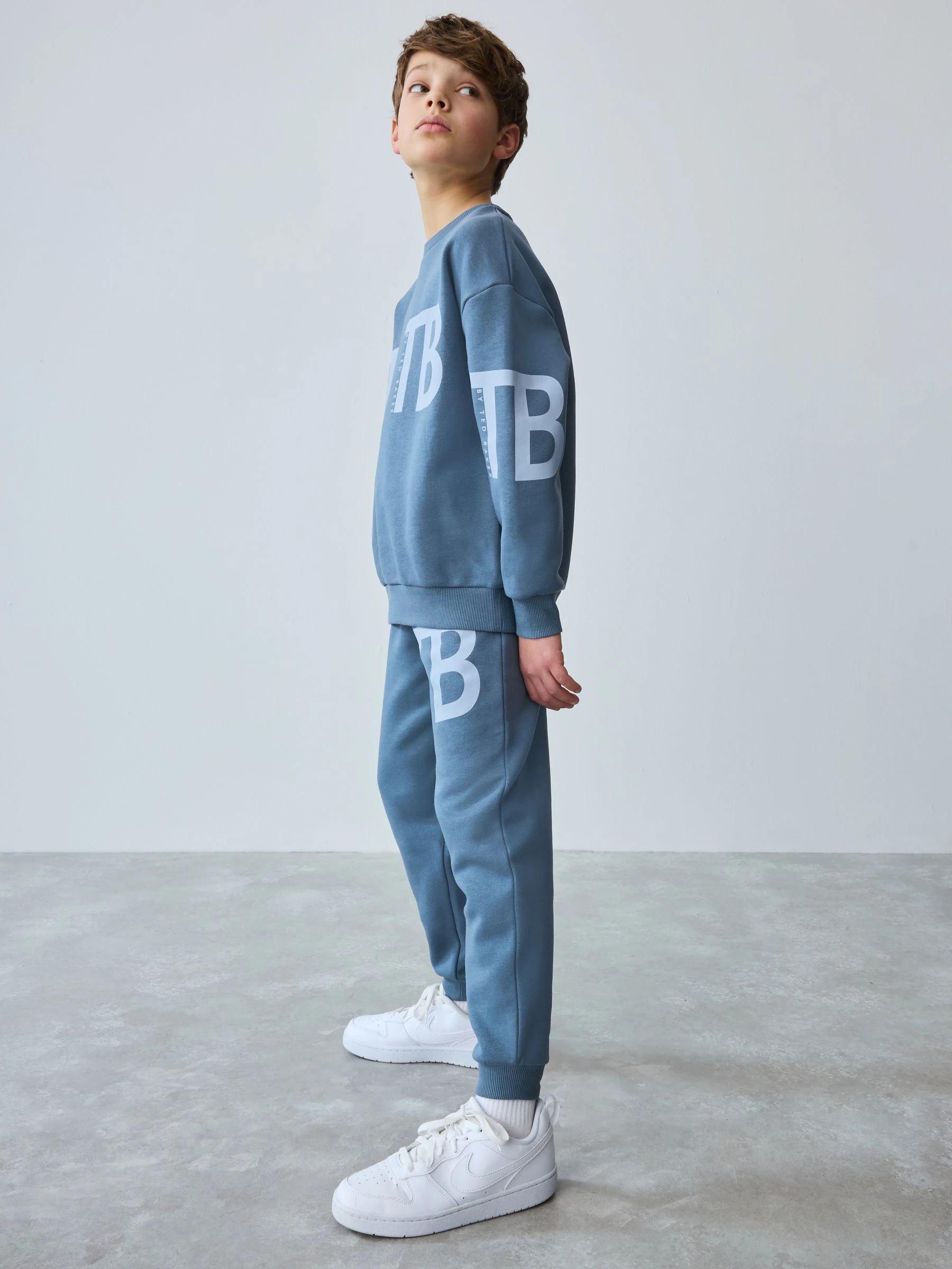 Blauw - Baker by Ted Baker oversized set van sweatshirt en joggingbroek