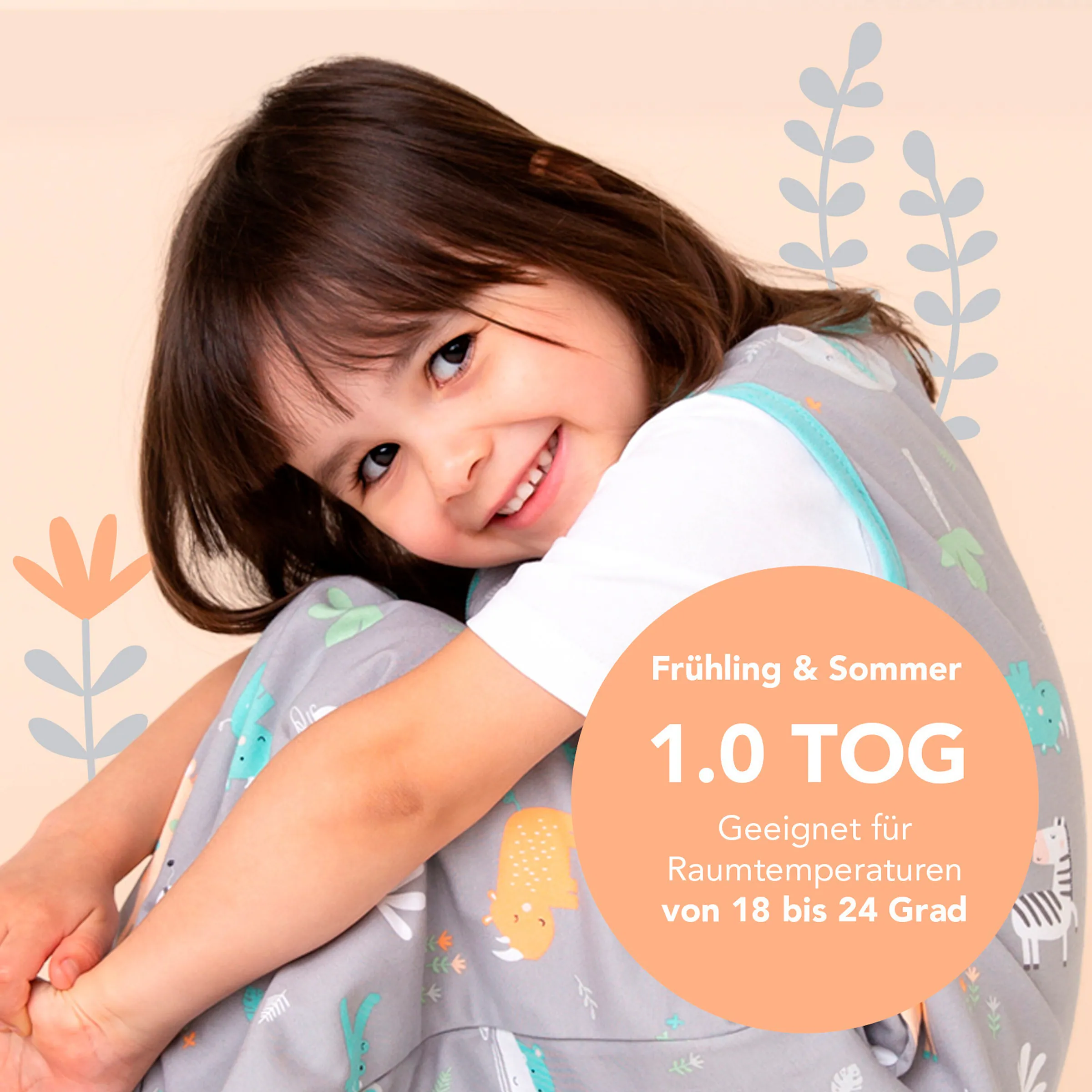 schlummersack Schlafsack ohne Füßen 1.0 Tog Safari