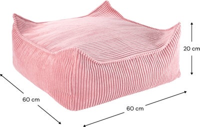 Wigiwama Kvadrat Puff, Pink Mousse