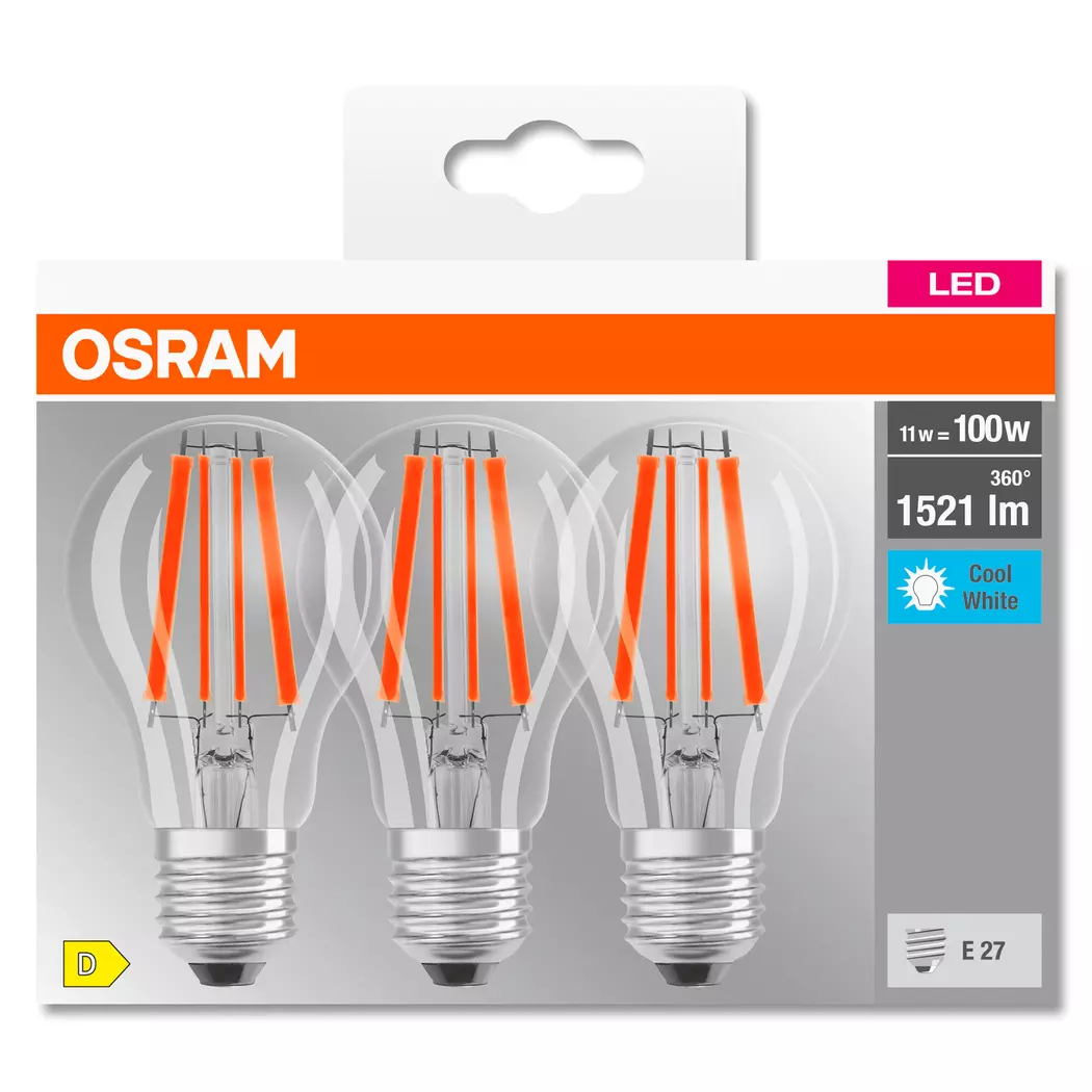 LED-Birne E27/11 Watt/Energie D