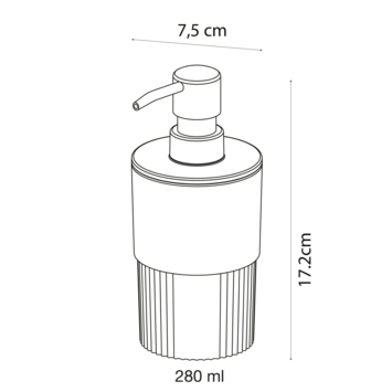 Sealskin Zeepdispenser Brave zwart 280 ml vrijstaand