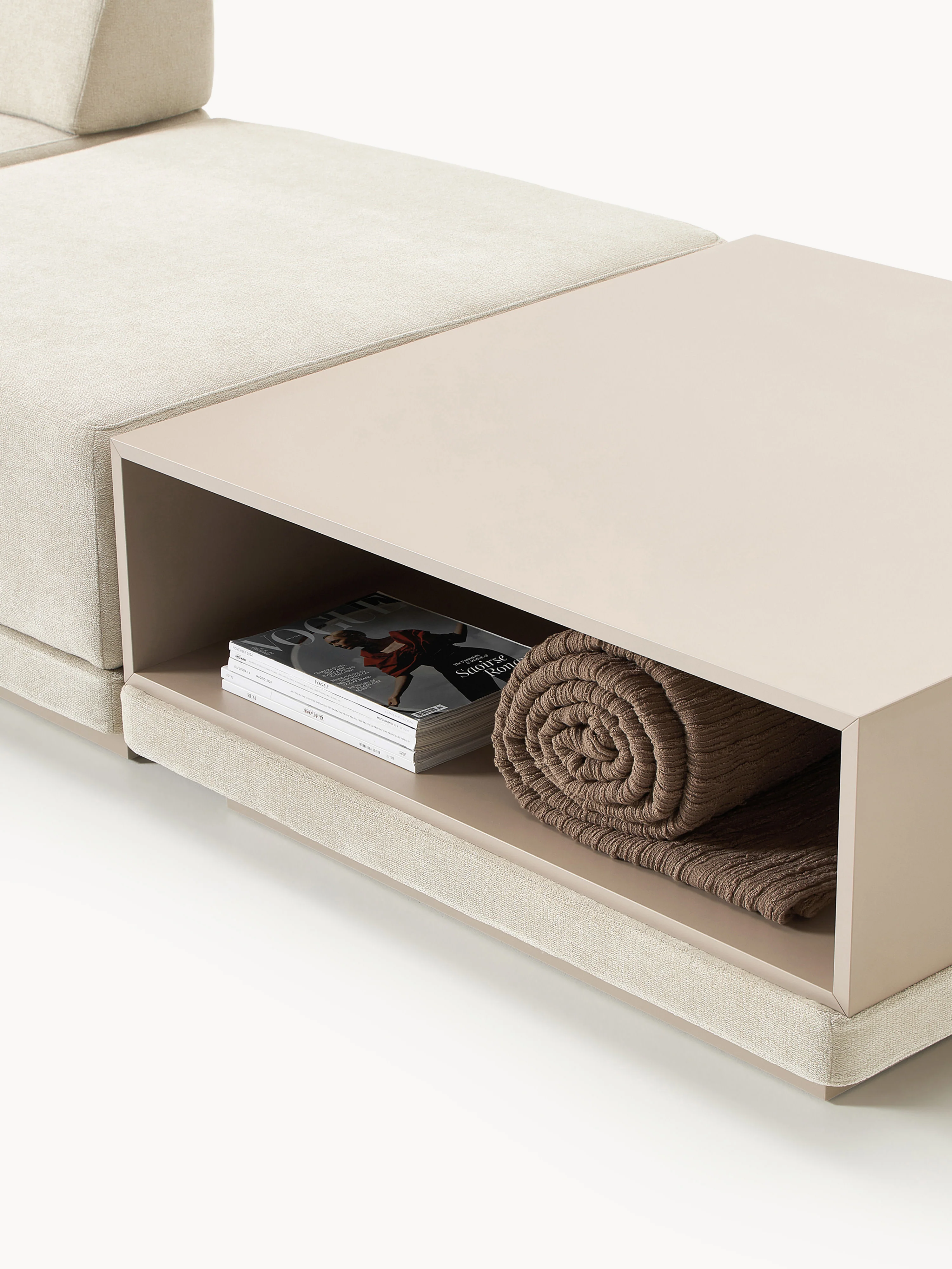 Modulaire bank Colin (4-zits) met salontafel & poef