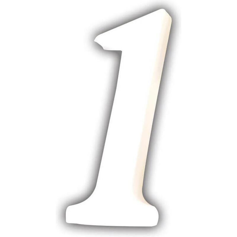 Petit chiffre 1 12cm - Blanc
