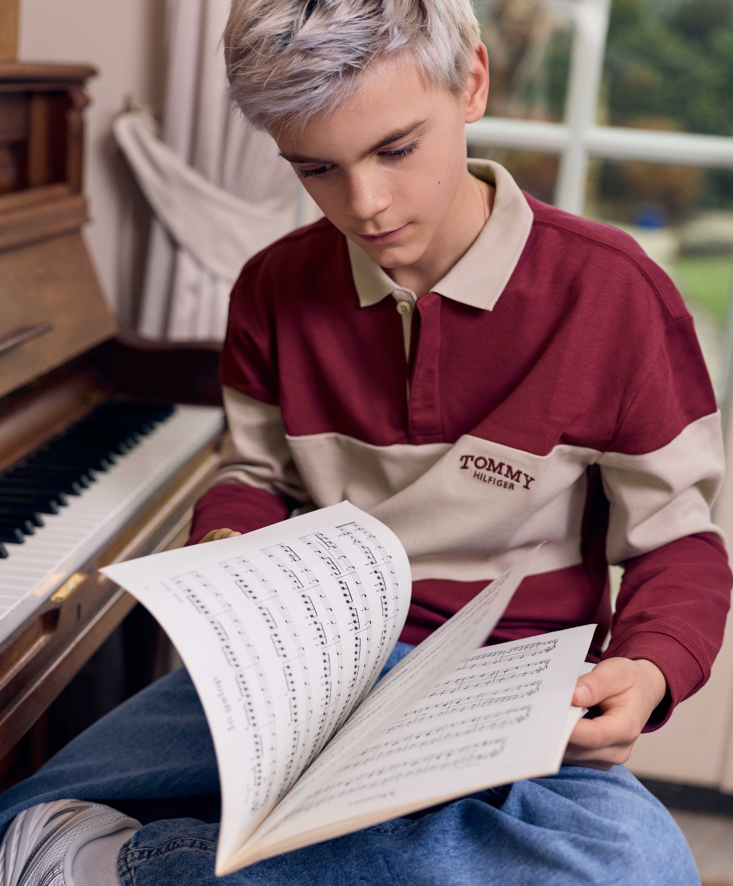 Tommy Hilfiger Jongens polo bordeaux